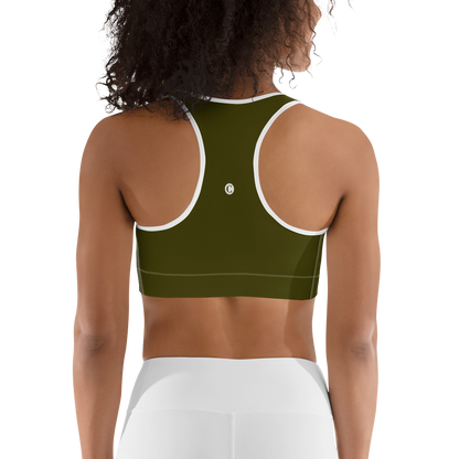 Michigan Upper Peninsula Sports Bra (w/ UP Outline) | Military Green