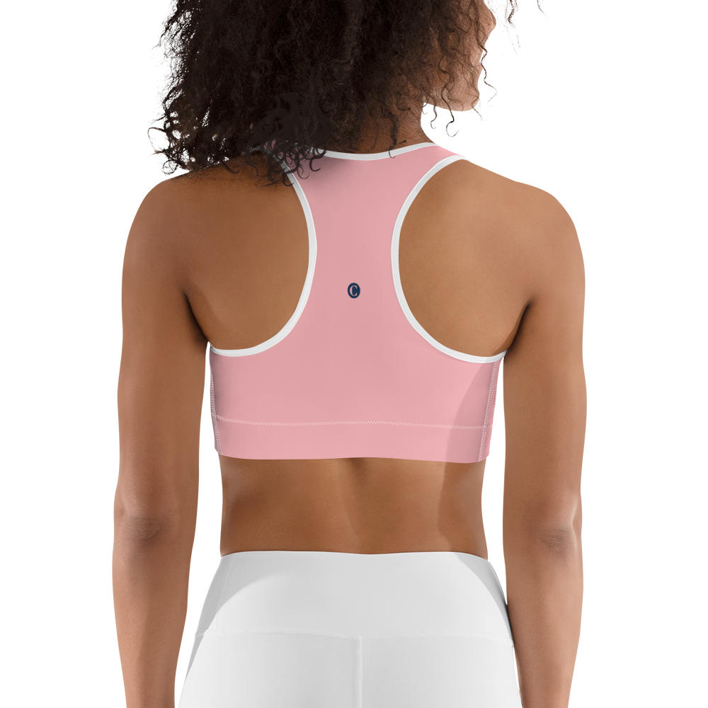 Michigan Upper Peninsula Sports Bra (w/ UP Outline) | Strawberry Pink