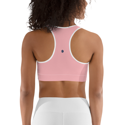 Michigan Upper Peninsula Sports Bra (w/ UP Outline) | Strawberry Pink