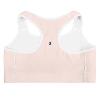 Michigan Upper Peninsula Sports Bra (w/ UP Outline) | Champagne Pink