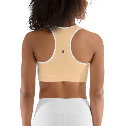 Michigan Upper Peninsula Sports Bra (w/ UP Outline) | Pale Apricot