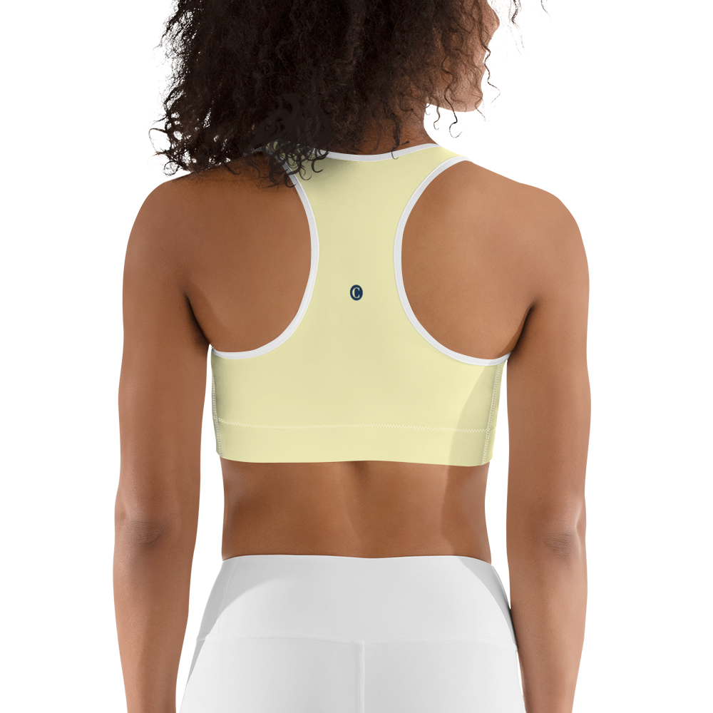 Michigan Upper Peninsula Sports Bra (w/ UP Outline) | Canary Yellow