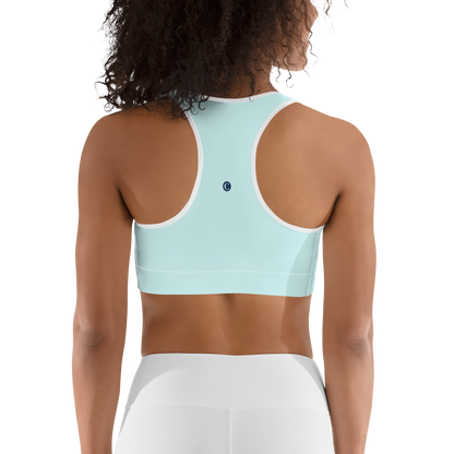 Michigan Upper Peninsula Sports Bra (w/ UP Outline) | Cyan