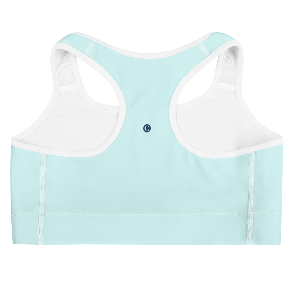 Michigan Upper Peninsula Sports Bra (w/ UP Outline) | Cyan