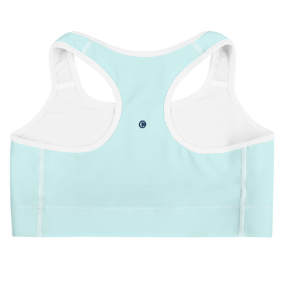 Michigan Upper Peninsula Sports Bra (w/ UP Outline) | Cyan