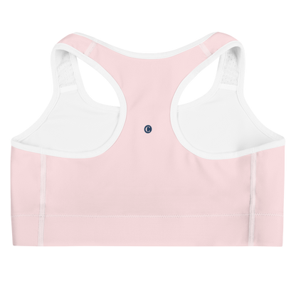 Michigan Upper Peninsula Sports Bra (w/ UP Outline) | Pale Pink