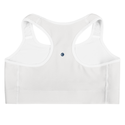 Michigan Upper Peninsula Sports Bra (w/ UP Outline) | Birch Bark White