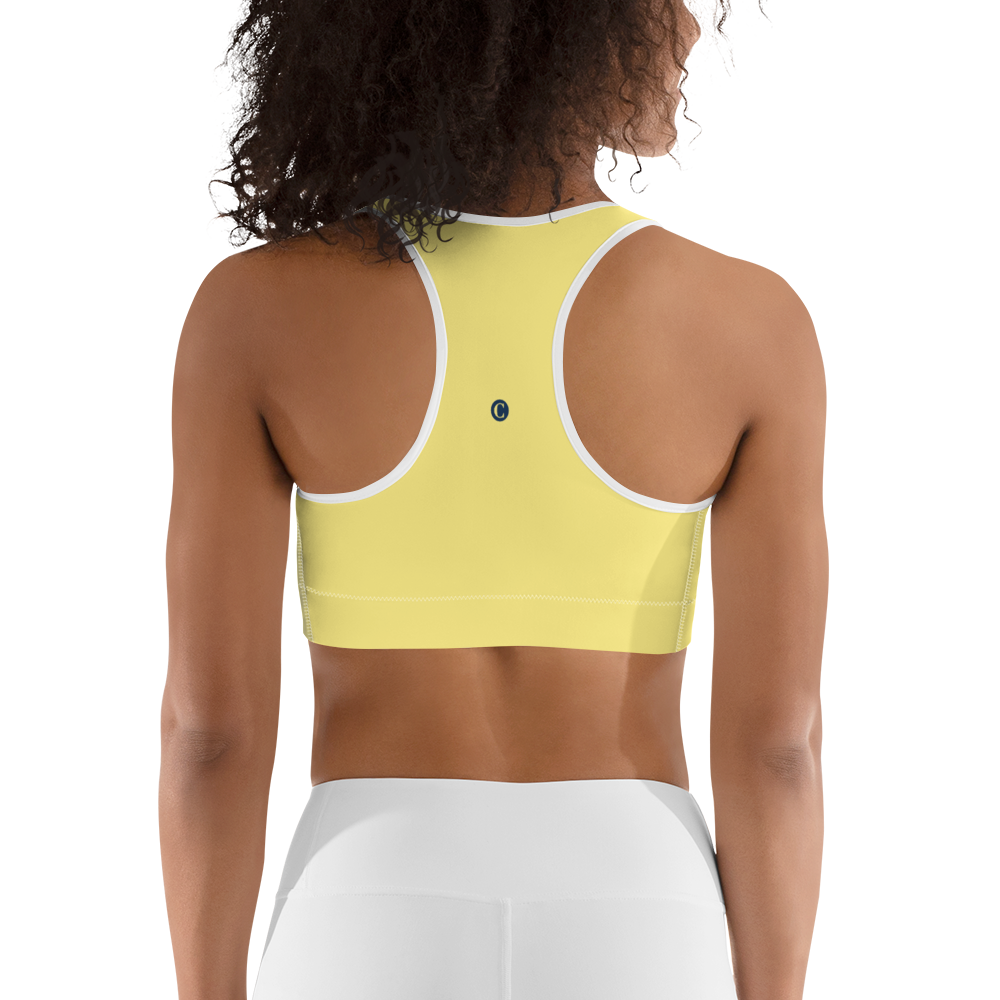 Michigan Upper Peninsula Sports Bra (w/ UP Outline) | Cherry Yellow