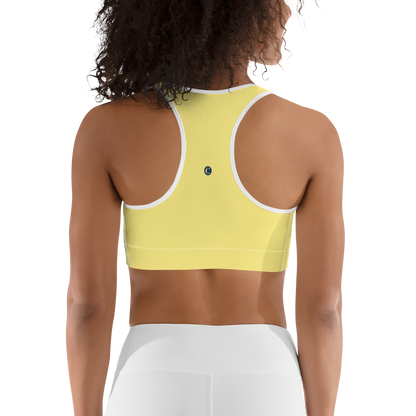 Michigan Upper Peninsula Sports Bra (w/ UP Outline) | Cherry Yellow