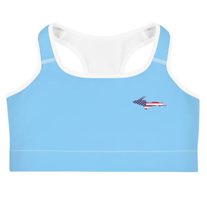 Michigan Upper Peninsula Sports Bra (w/ UP USA Flag) | DTW Blue