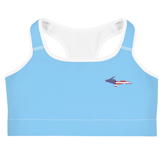 Michigan Upper Peninsula Sports Bra (w/ UP USA Flag) | DTW Blue