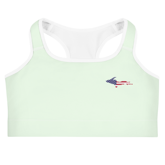 Michigan Upper Peninsula Sports Bra (w/ UP USA Flag) | Dew Green