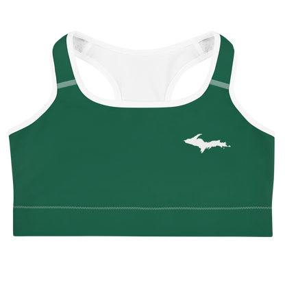 Michigan Upper Peninsula Sports Bra (w/ UP Outline) | Superior Green