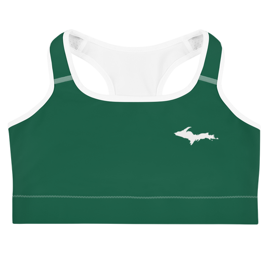 Michigan Upper Peninsula Sports Bra (w/ UP Outline) | Superior Green