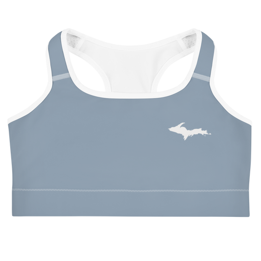 Michigan Upper Peninsula Sports Bra (w/ UP Outline) | B-24 Grey