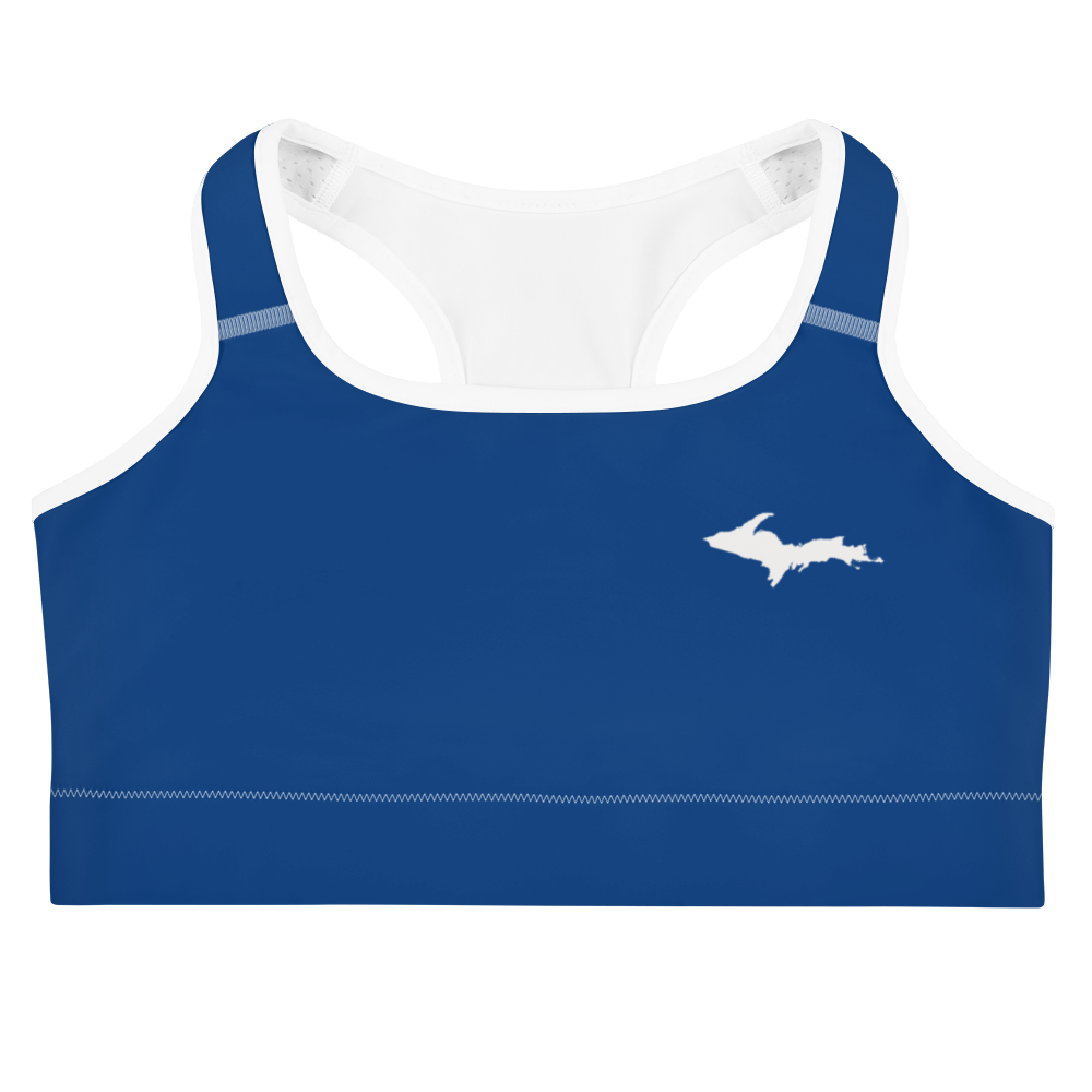 Michigan Upper Peninsula Sports Bra (w/ UP Outline) | Dearborn Blue