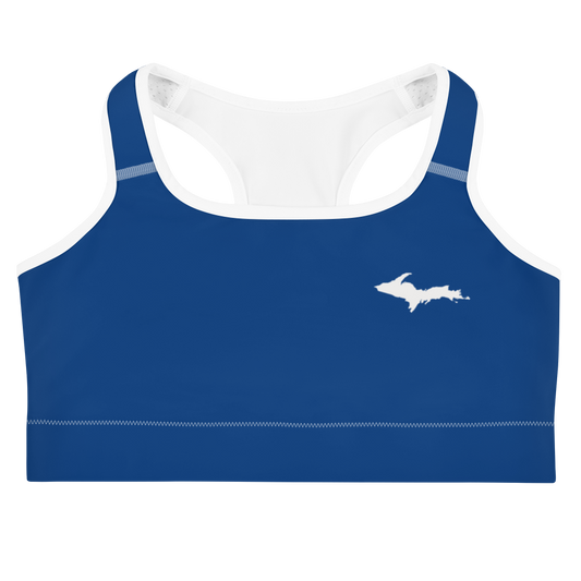 Michigan Upper Peninsula Sports Bra (w/ UP Outline) | Dearborn Blue