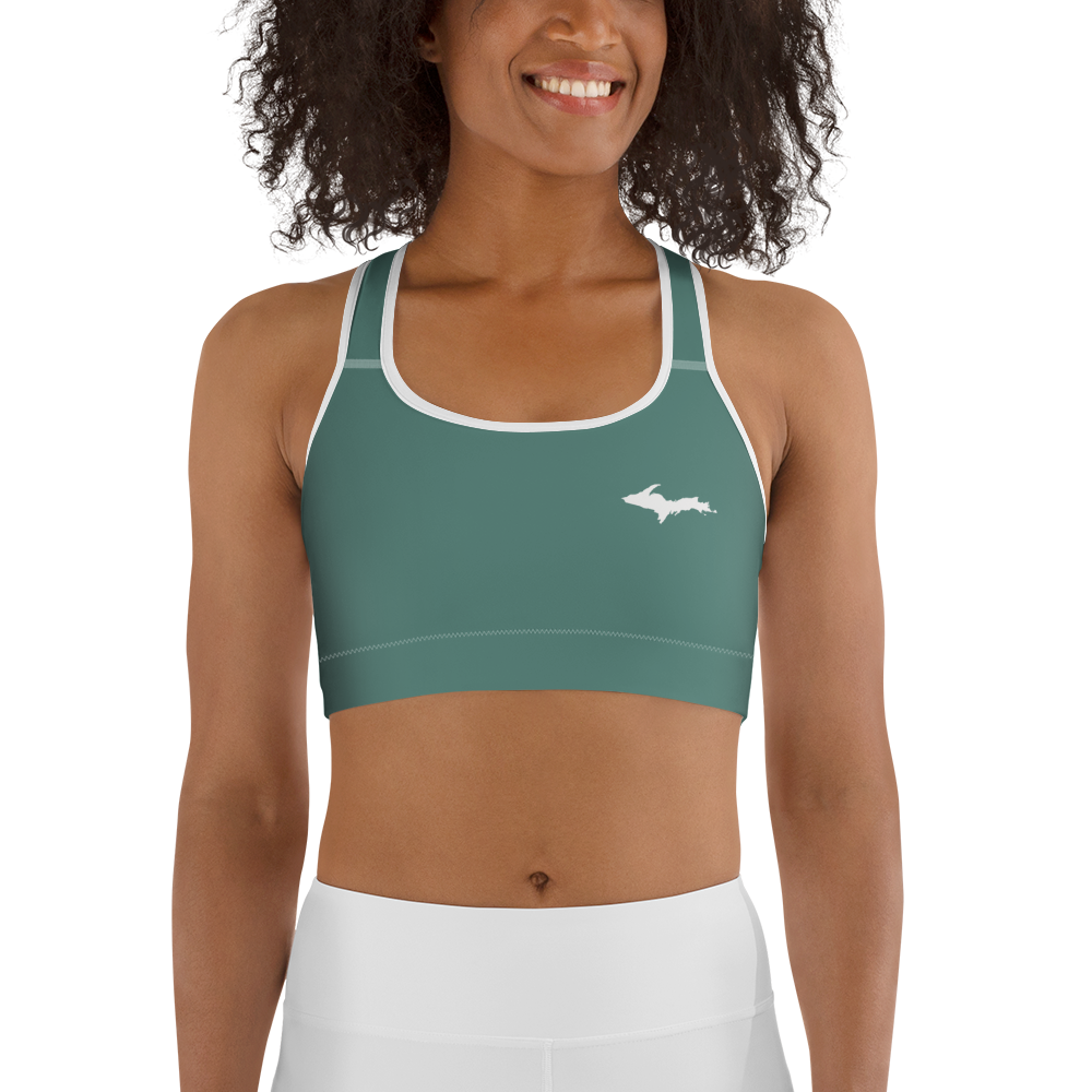 Michigan Upper Peninsula Sports Bra (w/ UP Outline) | Cooper Green