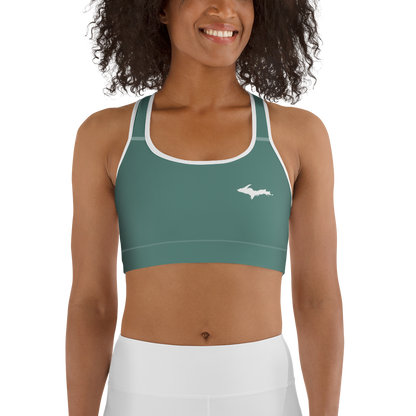 Michigan Upper Peninsula Sports Bra (w/ UP Outline) | Cooper Green