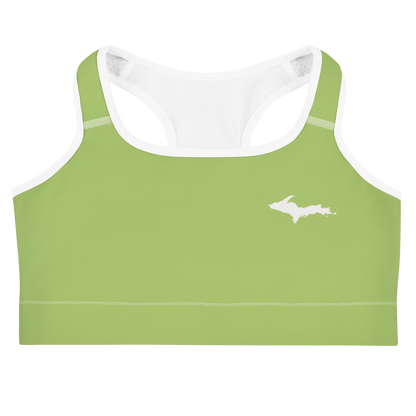 Michigan Upper Peninsula Sports Bra (w/ UP Outline) | Gooseberry Green