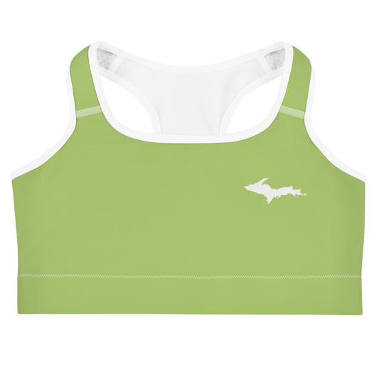 Michigan Upper Peninsula Sports Bra (w/ UP Outline) | Gooseberry Green