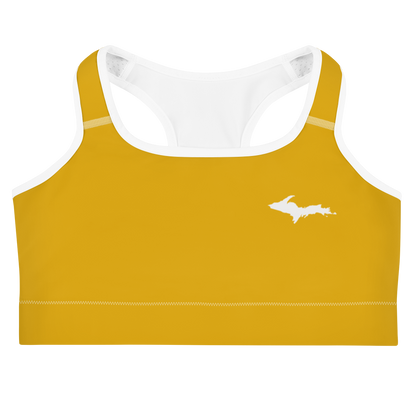 Michigan Upper Peninsula Sports Bra (w/ UP Outline) | Gold Bullion