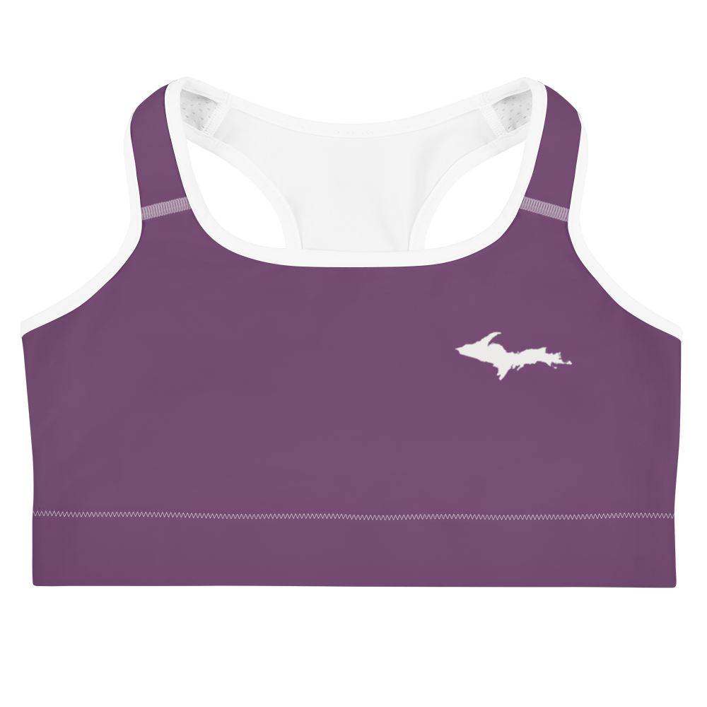 Michigan Upper Peninsula Sports Bra (w/ UP Outline ) | Plum