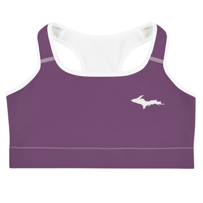 Michigan Upper Peninsula Sports Bra (w/ UP Outline ) | Plum