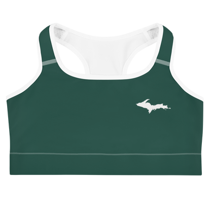 Michigan Upper Peninsula Sports Bra (w/ UP Outline ) | Laconic Green