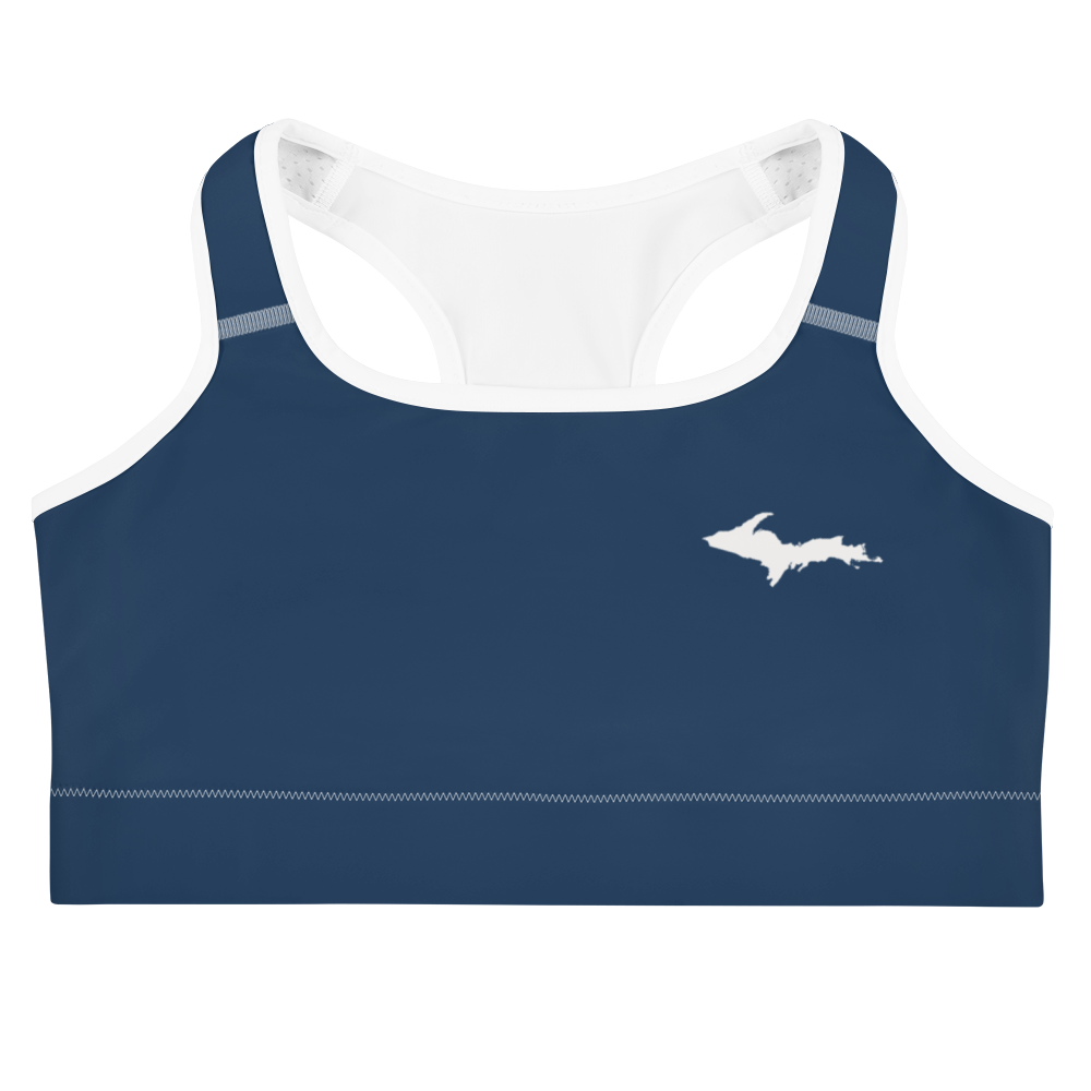 Michigan Upper Peninsula Sports Bra (w/ UP Outline ) | Navy