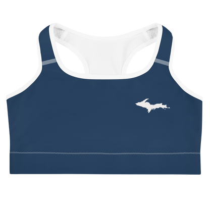 Michigan Upper Peninsula Sports Bra (w/ UP Outline ) | Navy