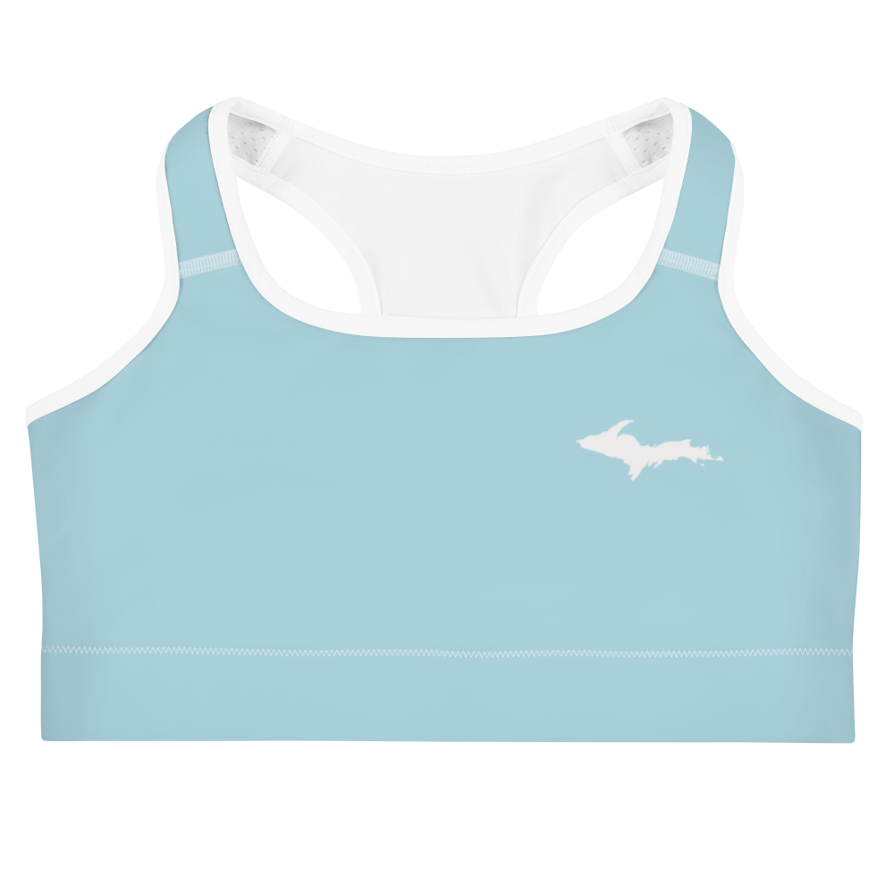 Michigan Upper Peninsula Sports Bra (w/ UP Outline ) | '58 Caddie Blue