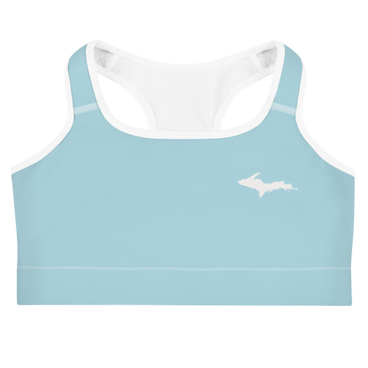 Michigan Upper Peninsula Sports Bra (w/ UP Outline ) | '58 Caddie Blue