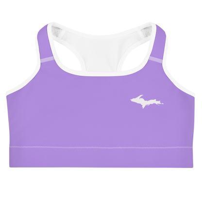 Michigan Upper Peninsula Sports Bra (w/ UP Outline ) | Lavender