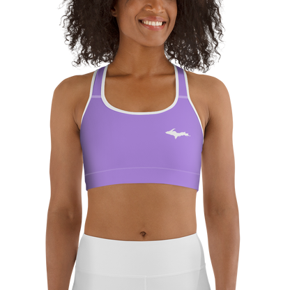 Michigan Upper Peninsula Sports Bra (w/ UP Outline ) | Lavender