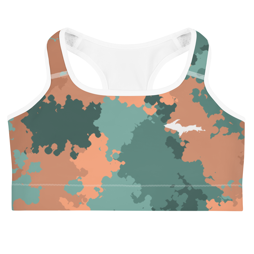 Michigan Upper Peninsula Sports Bra (w/ UP Outline) | Copper Country Camo