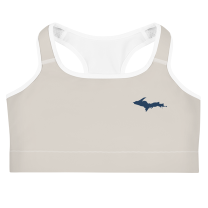 Michigan Upper Peninsula Sports Bra (w/ UP Outline) | Canvas Color