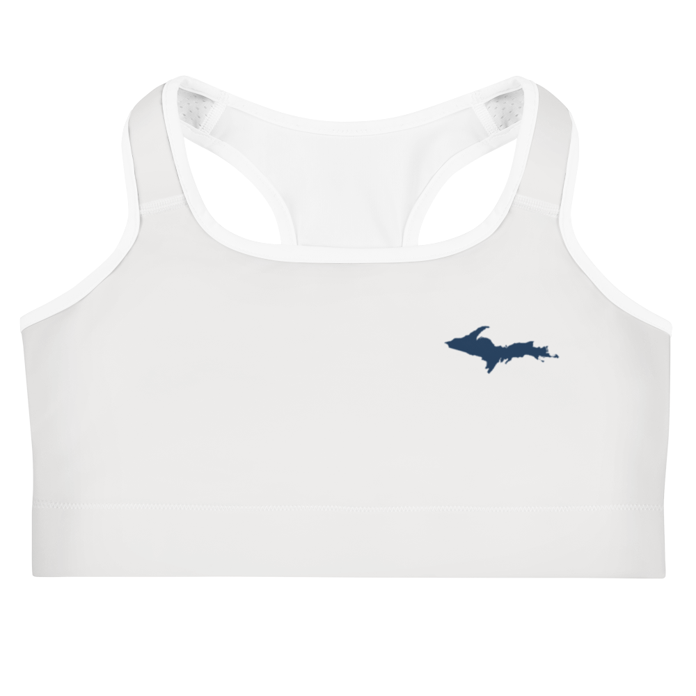 Michigan Upper Peninsula Sports Bra (w/ UP Outline) | Birch Bark White