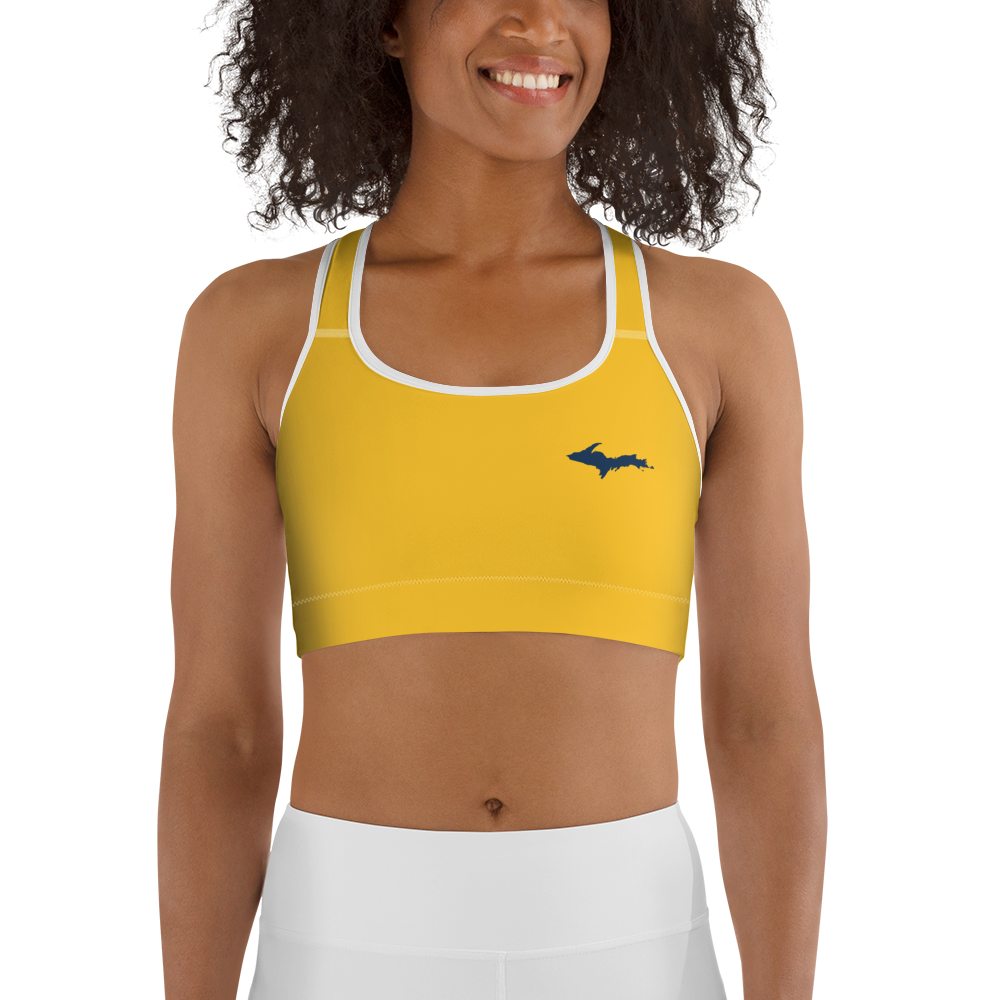 Michigan Upper Peninsula Sports Bra (w/ UP Outline) | Superior Gold