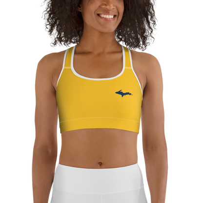 Michigan Upper Peninsula Sports Bra (w/ UP Outline) | Superior Gold