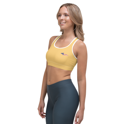 Michigan Upper Peninsula Sports Bra (w/ UP USA Flag) | Citrine