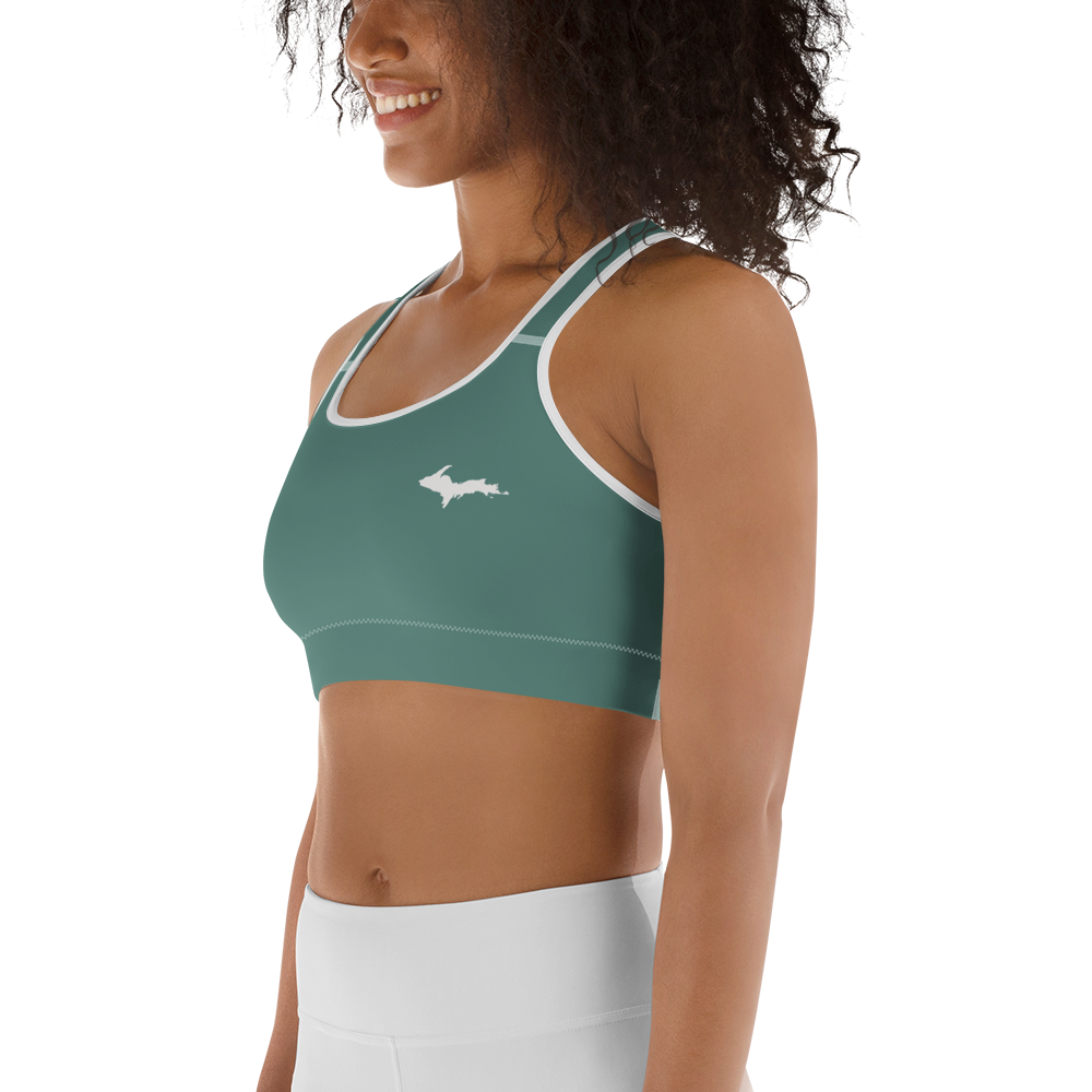 Michigan Upper Peninsula Sports Bra (w/ UP Outline) | Cooper Green