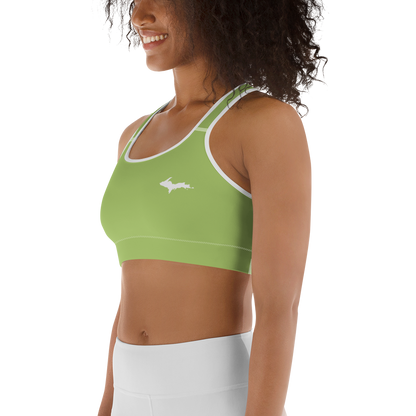 Michigan Upper Peninsula Sports Bra (w/ UP Outline) | Gooseberry Green