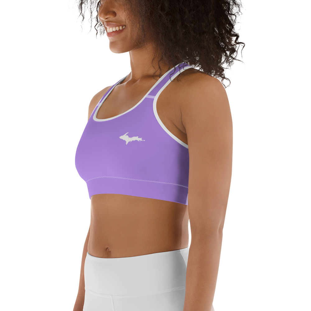 Michigan Upper Peninsula Sports Bra (w/ UP Outline ) | Lavender