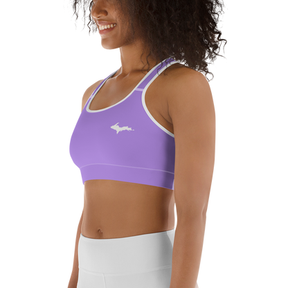 Michigan Upper Peninsula Sports Bra (w/ UP Outline ) | Lavender