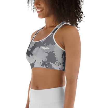 Michigan Upper Peninsula Sports Bra (w/ UP Outline) | Iron Ore Camo