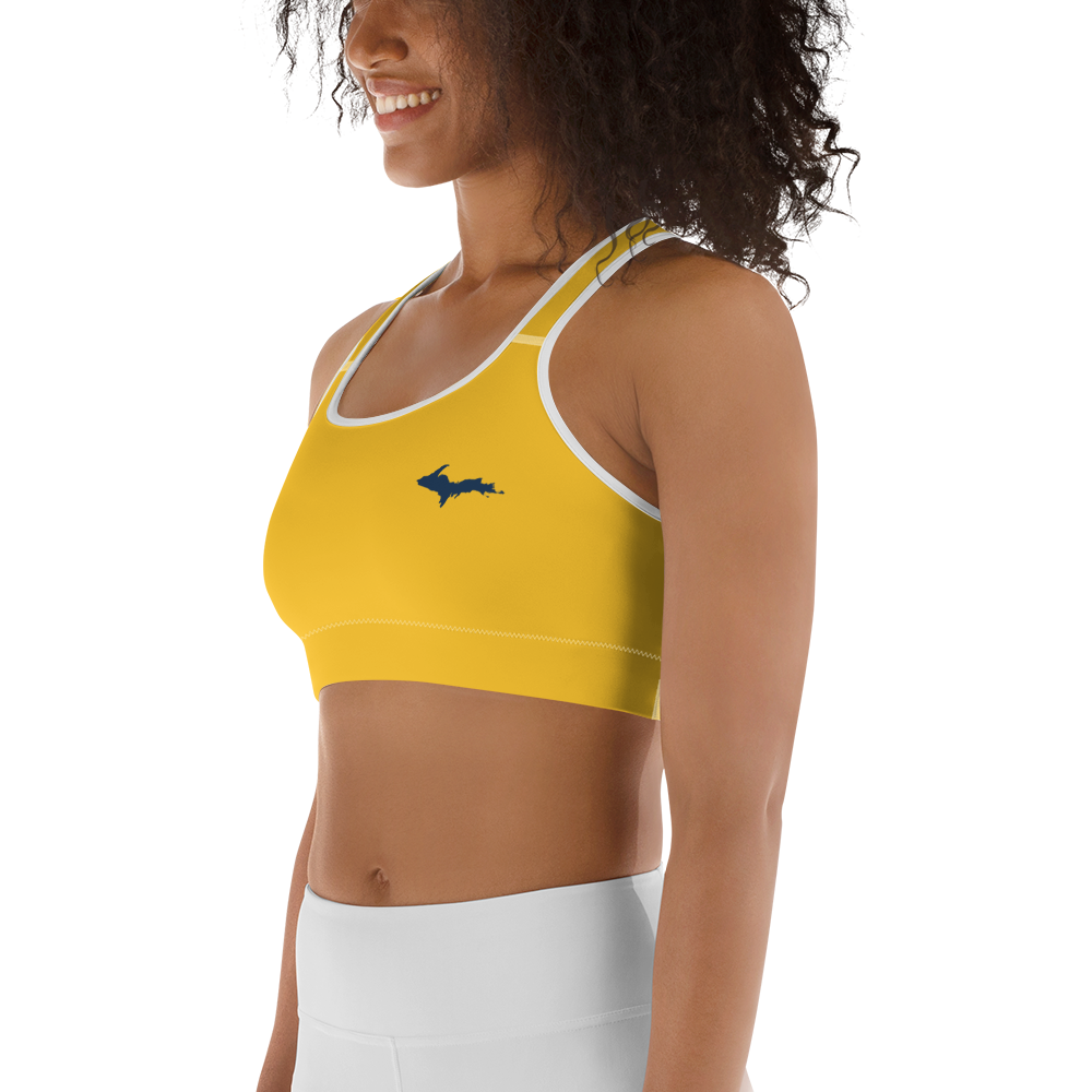 Michigan Upper Peninsula Sports Bra (w/ UP Outline) | Superior Gold