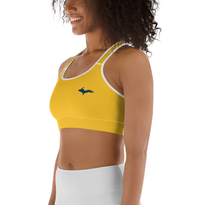 Michigan Upper Peninsula Sports Bra (w/ UP Outline) | Superior Gold