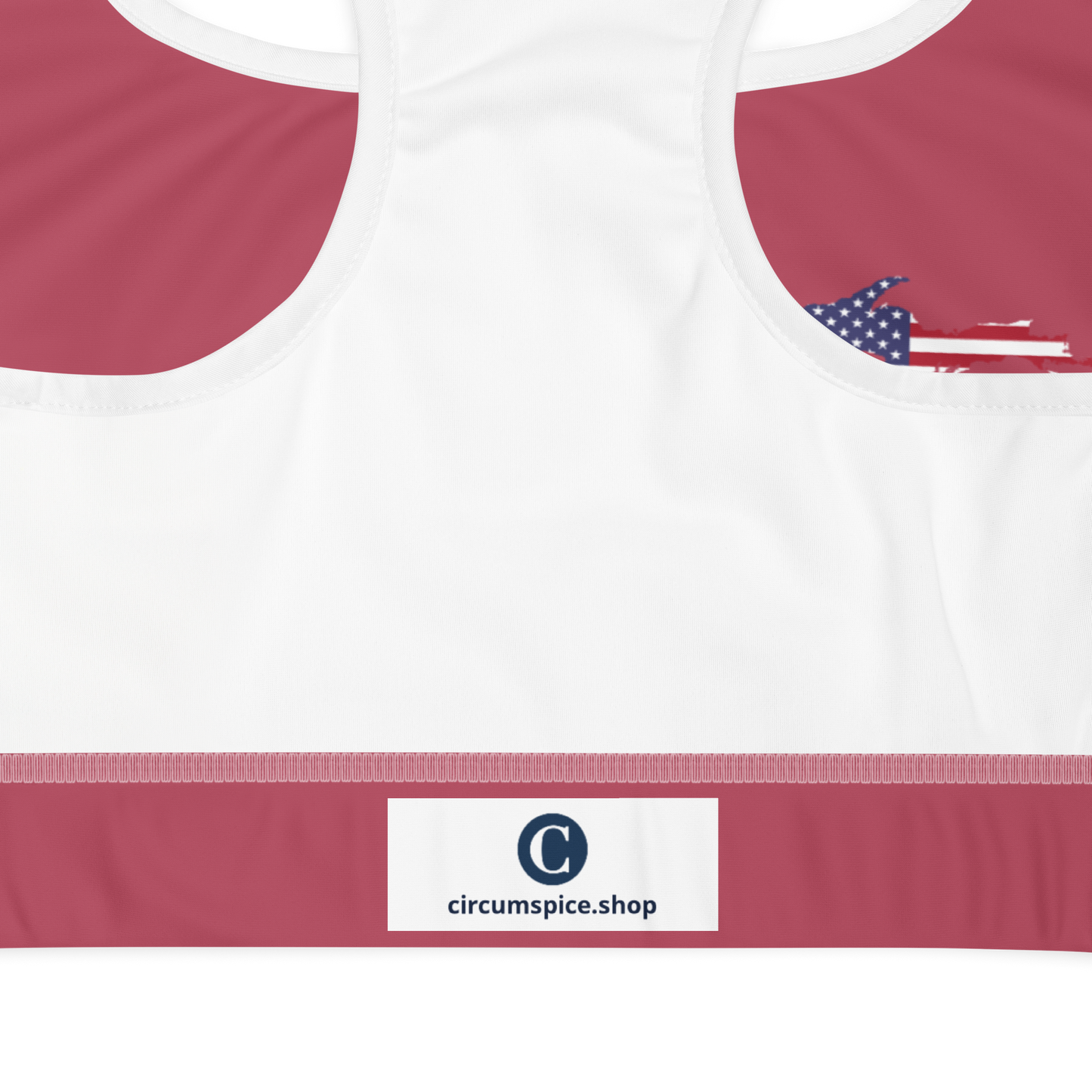 Michigan Upper Peninsula Sports Bra (w/ UP USA Flag) | Popstar Pink