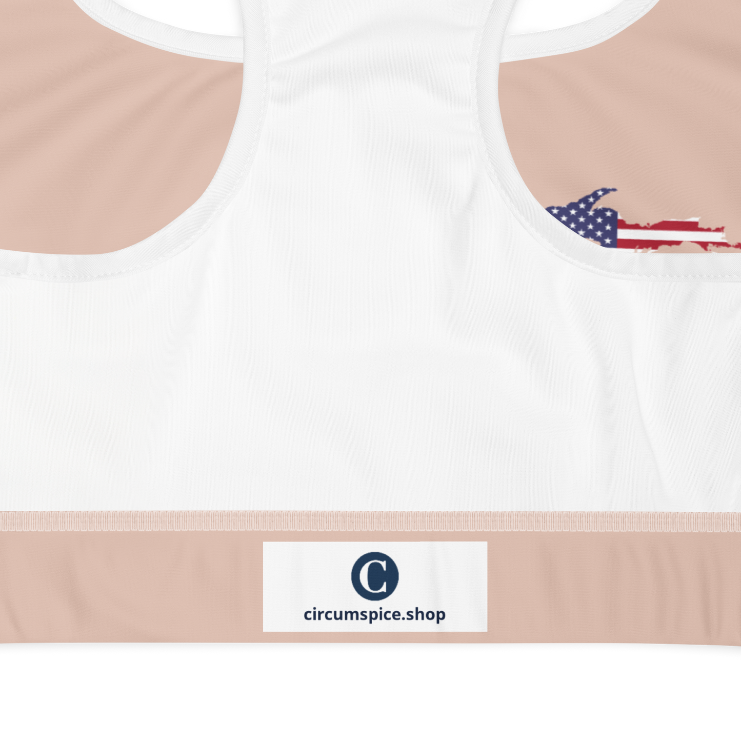 Michigan Upper Peninsula Sports Bra (w/ UP USA Flag) | Rose Gold